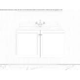 Single wall wooden washbasin cabinet with doors Arcueil