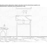 Arabescato single marble console washbasin with towel rail Foscoe