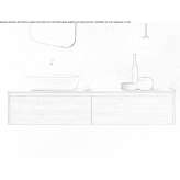 Single wall-mounted washbasin cabinet with drawers Sitpach