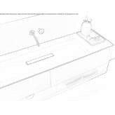 Single wall-mounted washbasin cabinet with drawers Seysses