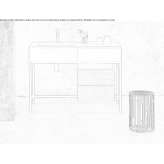 Standing under-washbasin cabinet with drawers Illzach