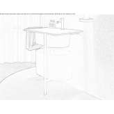 Single washbasin cabinet with doors Petal