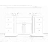 Double wooden washbasin cabinet with doors and drawers Fontanar