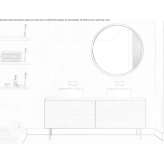 Double washbasin cabinet with drawers Langoat