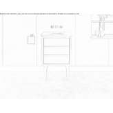 Washbasin cabinet with drawers Bellwood