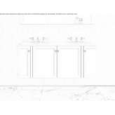 Double wooden wall-mounted washbasin cabinet with doors Arcueil