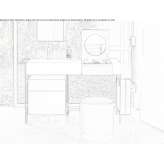 Standing under-washbasin cabinet with drawers Preze