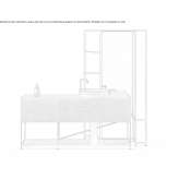Sectional washbasin cabinet Liceras