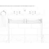 Double ceramic console sink Solon