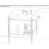 Console sink in chrome-plated brass Rinteln