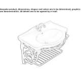 Aluminiowa szafka podumywalkowa do montażu na ścianie Polutla