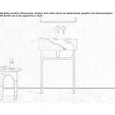 Single marble console sink with towel rail Foscoe