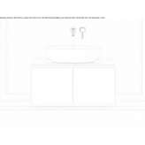 Single stone resin washbasin cabinet with doors Vikarbyn