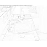 Segmented washbasin cabinet for wall mounting Ivankovo
