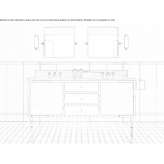 Double washbasin cabinet with drawers Pytalovo