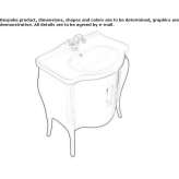 MDF washbasin cabinet with drawers Polutla