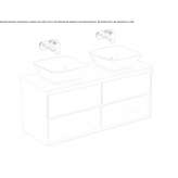 Double washbasin cabinet with drawers Brusperk