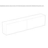 Double wall-mounted washbasin cabinet with drawers Niksic