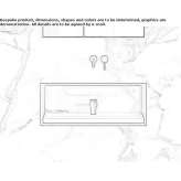Resin Stone single washbasin cabinet with integrated washbasin Sipovo