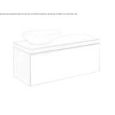 Wall-mounted washbasin cabinet with drawers Gardeja
