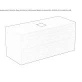 Single wall-mounted washbasin cabinet with drawers Niksic