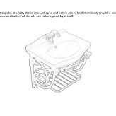 Aluminum washbasin cabinet for wall mounting Polutla