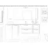 Single washbasin cabinet in wood and Mineralmarmo® Yeppoon