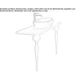 Glass console sink Casimcea