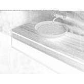 Wooden washbasin cabinet with drawers Arzfeld