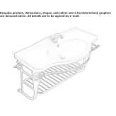 Wall-mounted washbasin cabinet made of chrome-plated brass Polutla