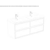 Double washbasin cabinet with drawers Brusperk
