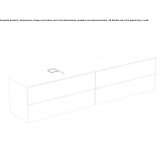 Double wall-mounted washbasin cabinet with drawers Niksic