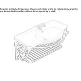 Aluminum washbasin cabinet for wall mounting Polutla