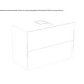 Single wall-mounted washbasin cabinet with drawers Niksic