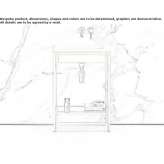Floor-standing stainless steel console sink Bouin