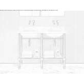 Floor-standing stainless steel console sink Aston