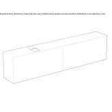 Double wall-mounted washbasin cabinet with drawers Niksic