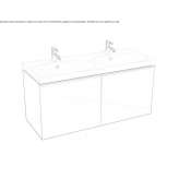Double washbasin cabinet with drawers Cislau