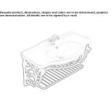 Single aluminum washbasin cabinet for wall mounting Polutla