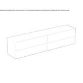 Double wall-mounted washbasin cabinet with drawers Niksic