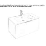 Washbasin cabinet with drawers Fristad