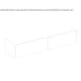 Double wall-mounted washbasin cabinet with drawers Niksic