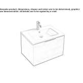 Wall-mounted washbasin cabinet with drawers Fristad