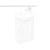 Single washbasin cabinet with doors Guerigny