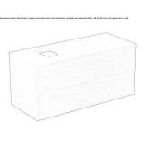 Single wall-mounted washbasin cabinet with drawers Niksic