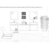 Wall-mounted washbasin cabinet with drawers Mahates