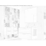 Single wooden wall-mounted washbasin cabinet Yeppoon