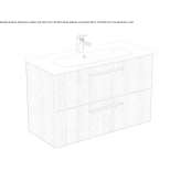 Single wall-mounted washbasin cabinet with drawers Dresher