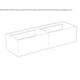 Double wall-mounted washbasin cabinet with drawers Niksic