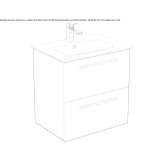 Single wall-mounted washbasin cabinet with drawers Dresher